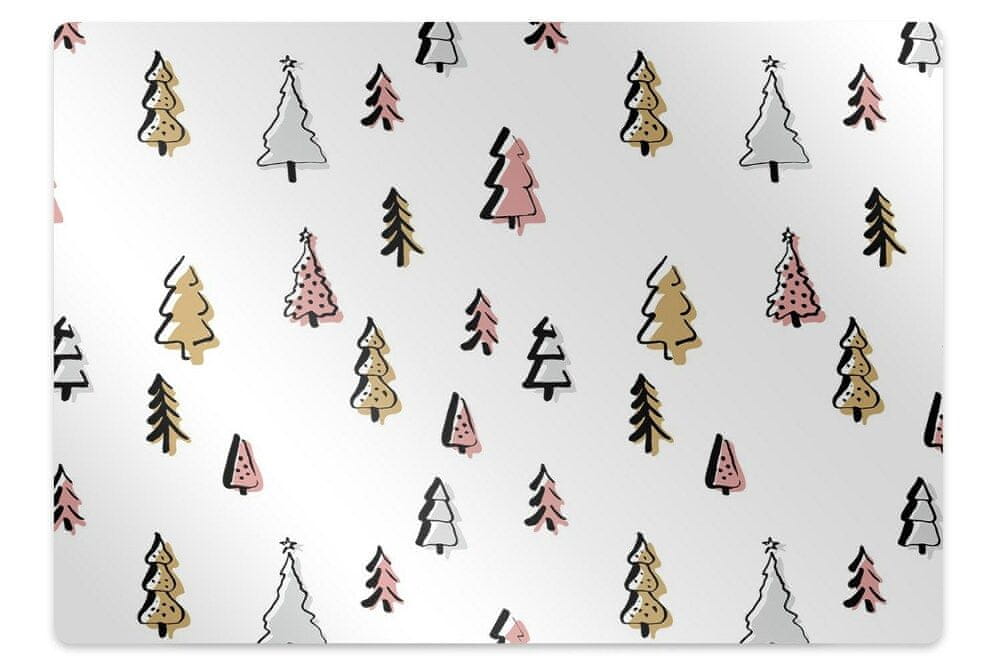 kobercomat.sk Podložka pod kancelársku stoličku pastel vianočný strom 140x100 cm 2 cm 